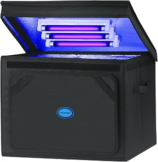UV Light for Resin Curing High Efficiency 365nm UV Resin Kit for 3D Printer Large Size Sturdy Iron Frame Visual Window Even Curing LCD SLA DLP Compatible (Resin Curing Bag)