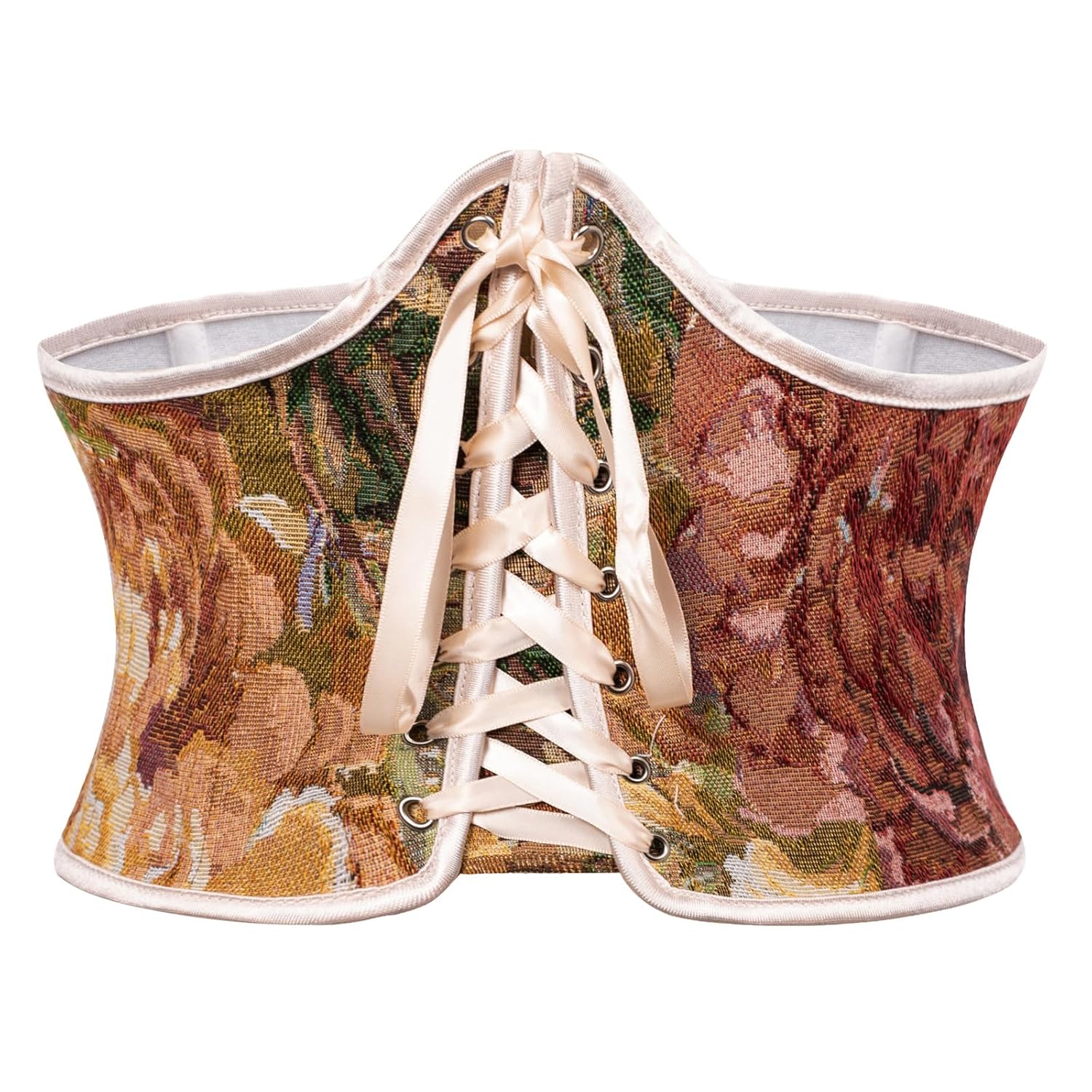 Scarlet Darkness Corset Belt for Women Renaissance Lace up Floral Wide Waist Belts