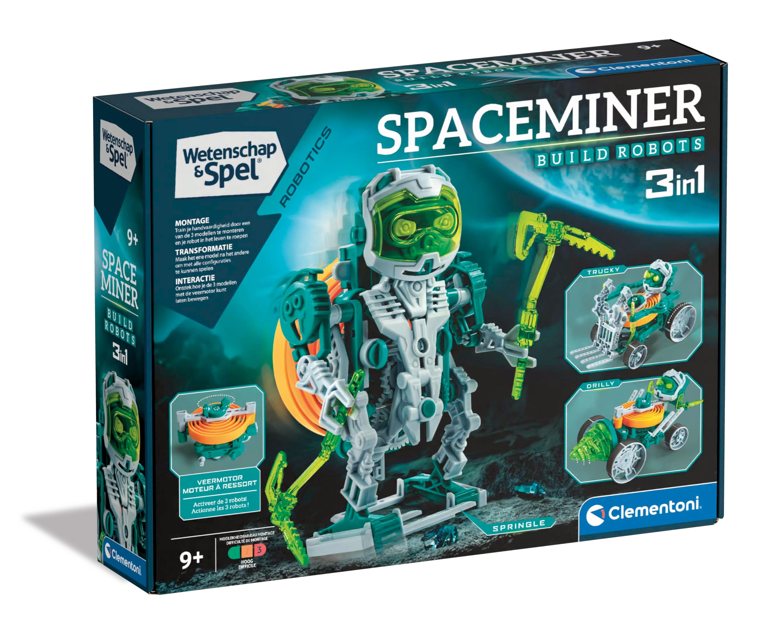 Clementoni Space Miner, Robotics Game, For Kids, Multicolor - 56197