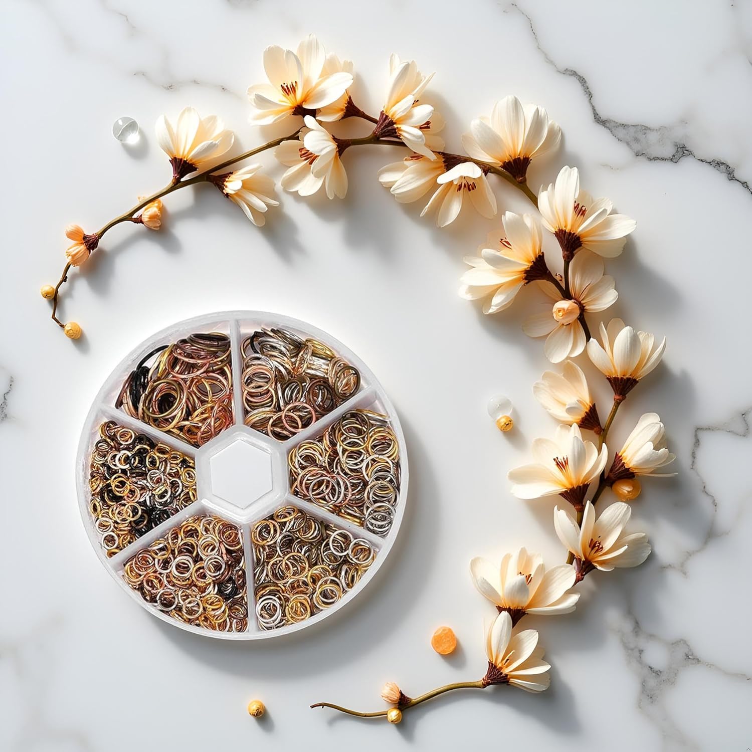 970 PCS Metal Jump Rings Small Crafts Jump Jewelry Connectors Assorted Size Connector Open O for Keychain Making, Jewelry Findings Rings - Image 6