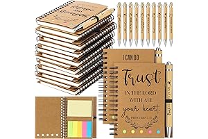 Christian Gifts Bulk Religious Notebooks, 2-in-1 Bible Study Tools