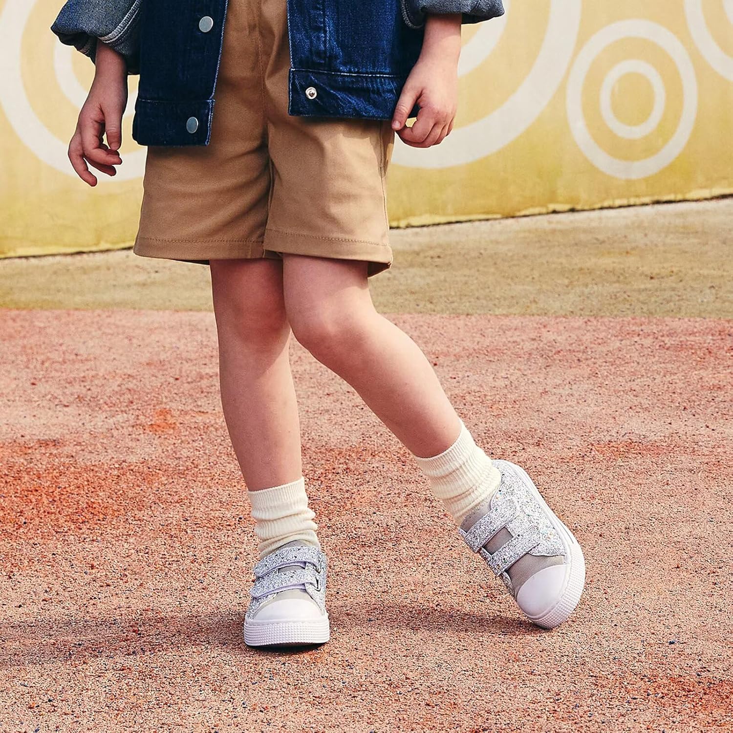 Boys Girls Sneakers Toddler Canvas Shoes Kids Walking Shoes with Hook and Loops - Image 2