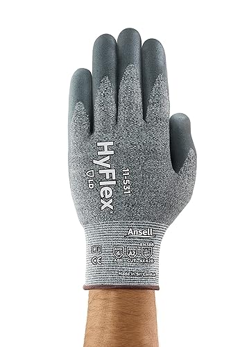 Miniatura 2 de Ansell HYFLEX 11-531 - Guantes industriales de nailon y elastano resistentes a cortes con palma de nitrilo de espuma para fabricación, automotriz,