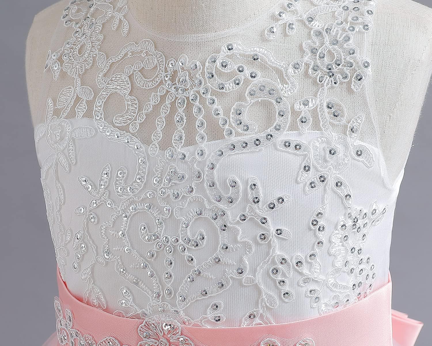 Vestito da Principessa Bambina Ragazze Vestito Elegante Tulle a Strati da Principessa Abiti da Sposa in Abiti da Comunione Vestiti Cresima Ragazza Vestito Bambina Elegante