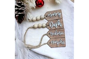 Personalized Stockings Tags Initial Stocking Tags with Bead