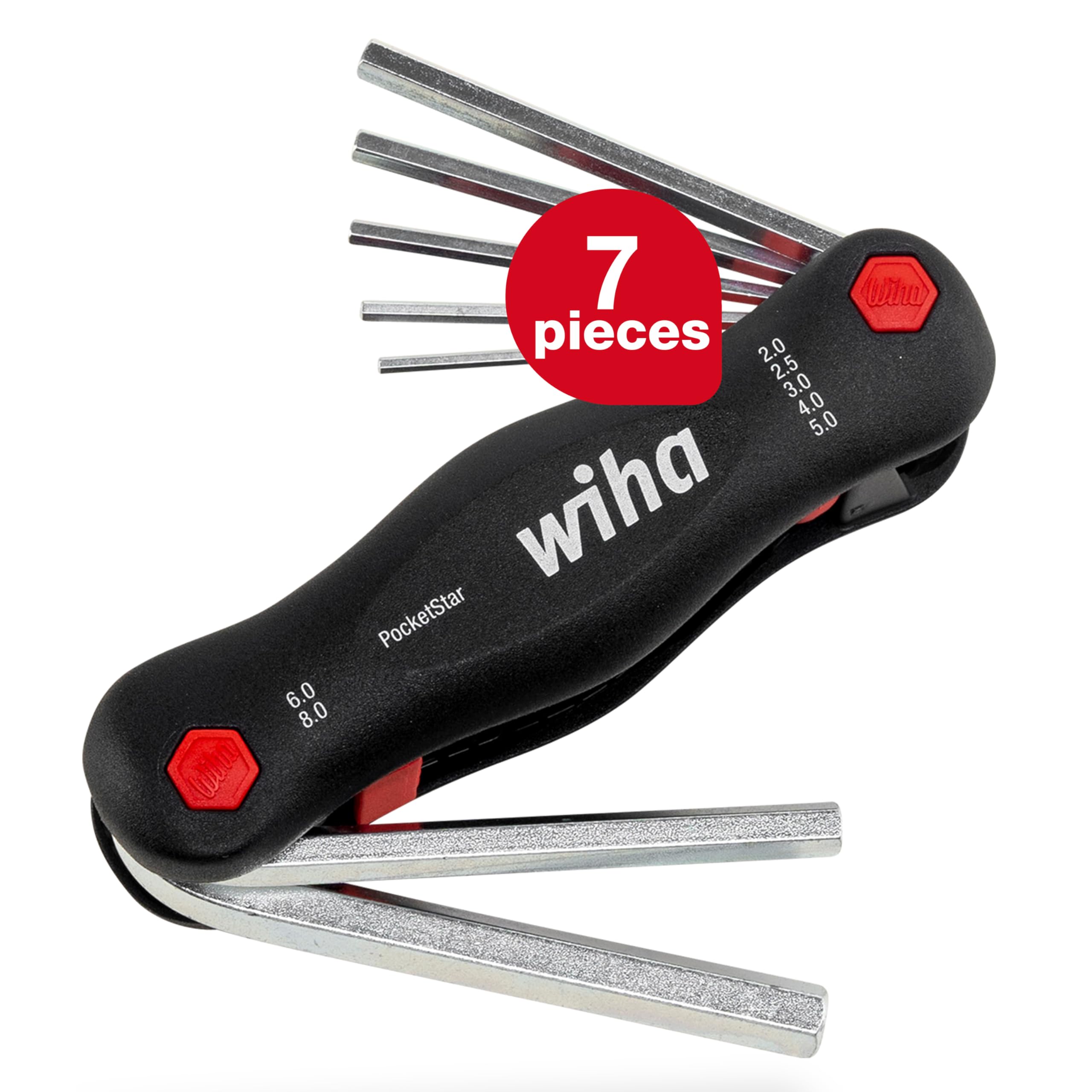 Wiha Pocketstar 7 Piece Hexagon Allen Key Set 2Mm - 8Mm