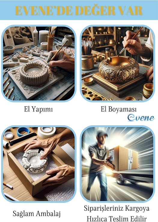 Evene Küllük Gümüş Eskitme Kül Tablası, e.kullukmodel8