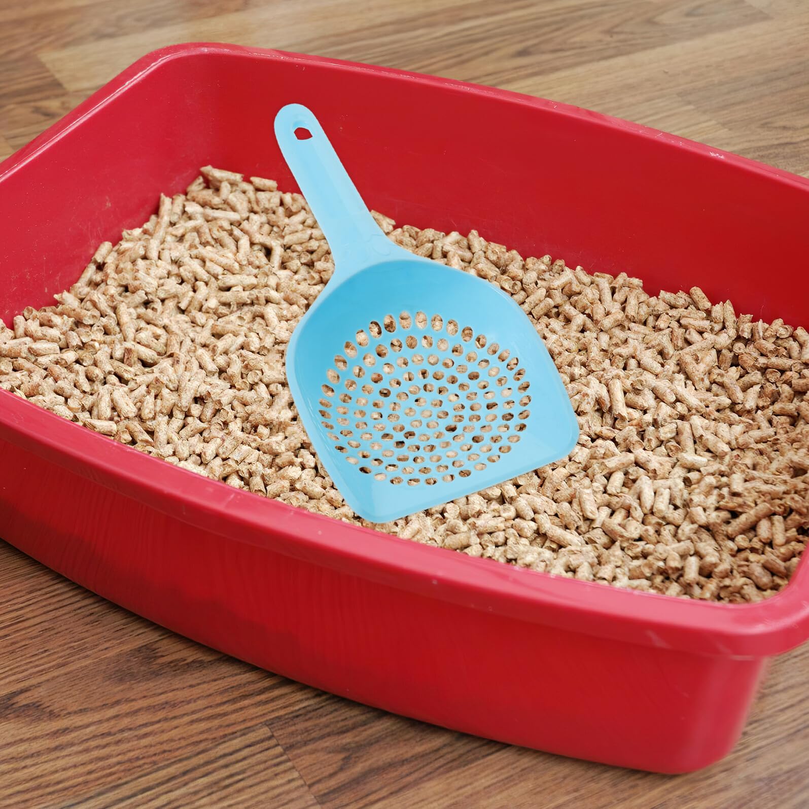 Hohopeti 15 Pezzi Paletta Lettiera Gatti Plastica con Fori Fini per Setaccio Efficiente Scoop Portatile per Pulizia Lettiera Animali Resistente e Adatta Gatti e Cani Rosa Blu Verde