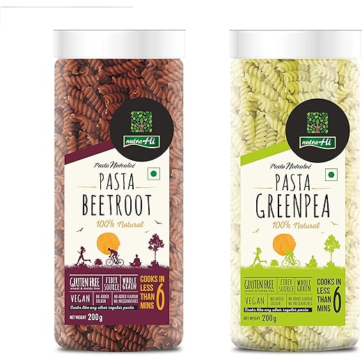 NutraHi Beetroot & Greenpea Pasta Combo 200g