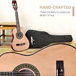 ADM Guitare classique acoustique débutante 30 Inch Nylon Strings Ensemble de guitare en bois pour les jeunes filles garçons Guitarra leçons en ligne avec Gig Bag, Strap, Tuner, Extra String, Pick, Natural