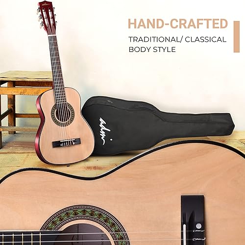 Vista 36 de ADM - Guitarra acústica para principiantes de 30 pulgadas, cuerdas de nailon, guitarra de madera para niños y estudiantes, lecciones en línea