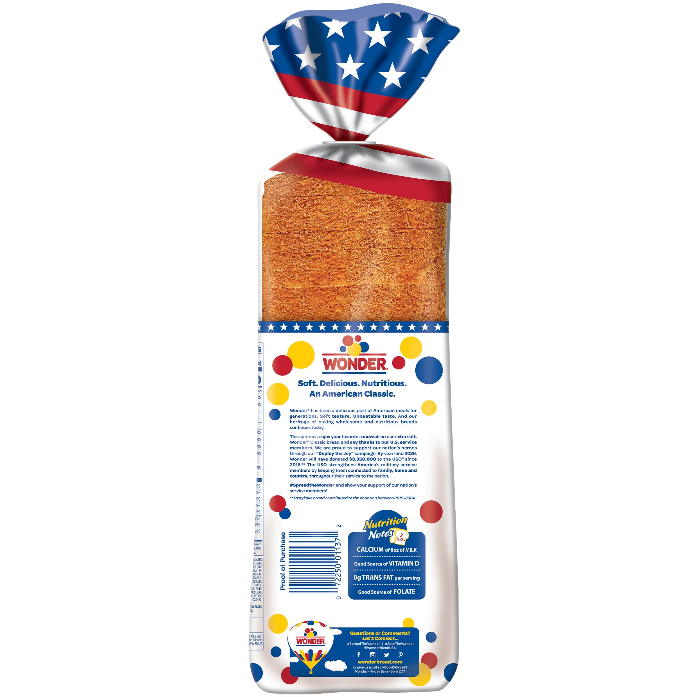 Wonder Bread Classic White Sandwich Bread Sliced White Bread 20 Oz Loaf — view 5