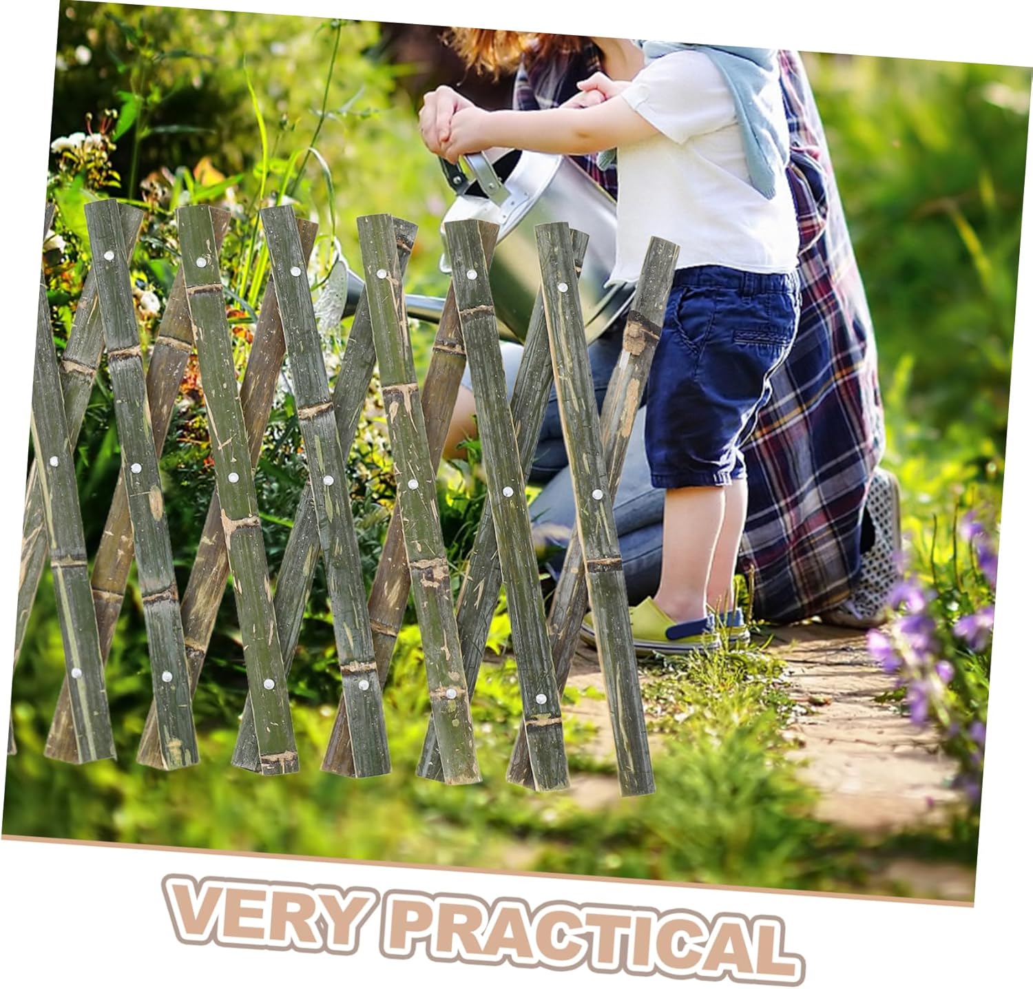 Bamboo Lattice Screen Expandable Decorative Fence Retractable Screening Garden Plant Support Outdoor Privacy