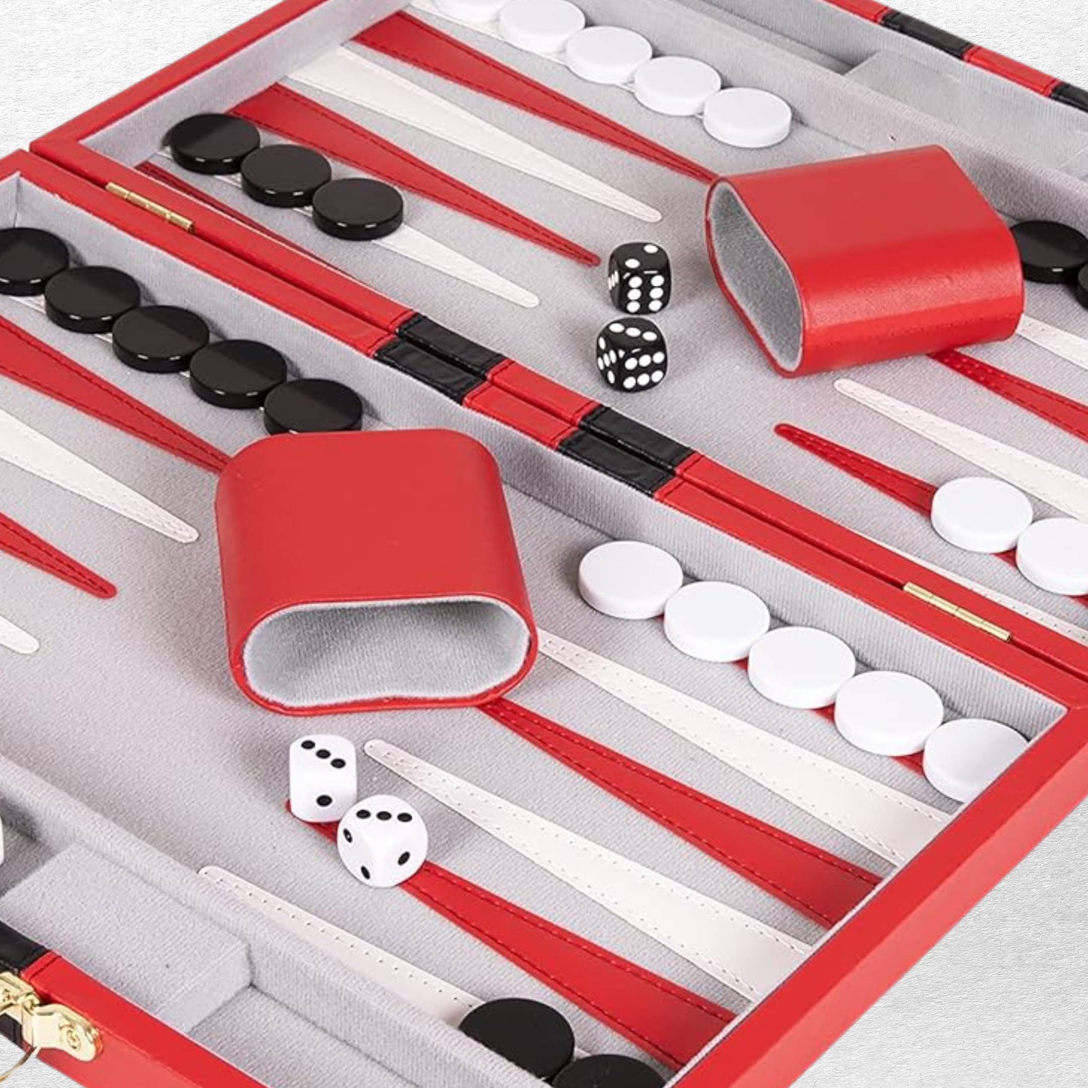 Amazon.co.jp: Crazy Games バックギャモンセット - クラシックレッド