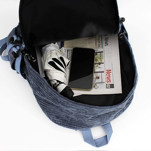 Vista 79 de Lobagve Mochila de pana grande para universidad, mochila casual para computadora portátil, mochila de viaje para mujeres y hombres, verde 7490