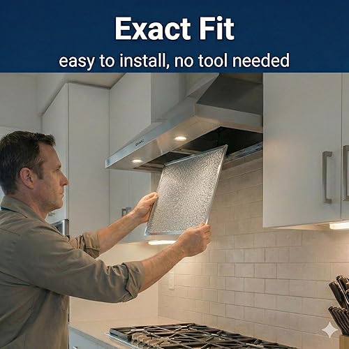 Miniatura 6 de Paquete de 2 filtros de grasa 97006931 BP29 NY NV compatibles con filtro de ventilador de campana Broan Nutone 1172137 5-3078 88150 99010121 C88150