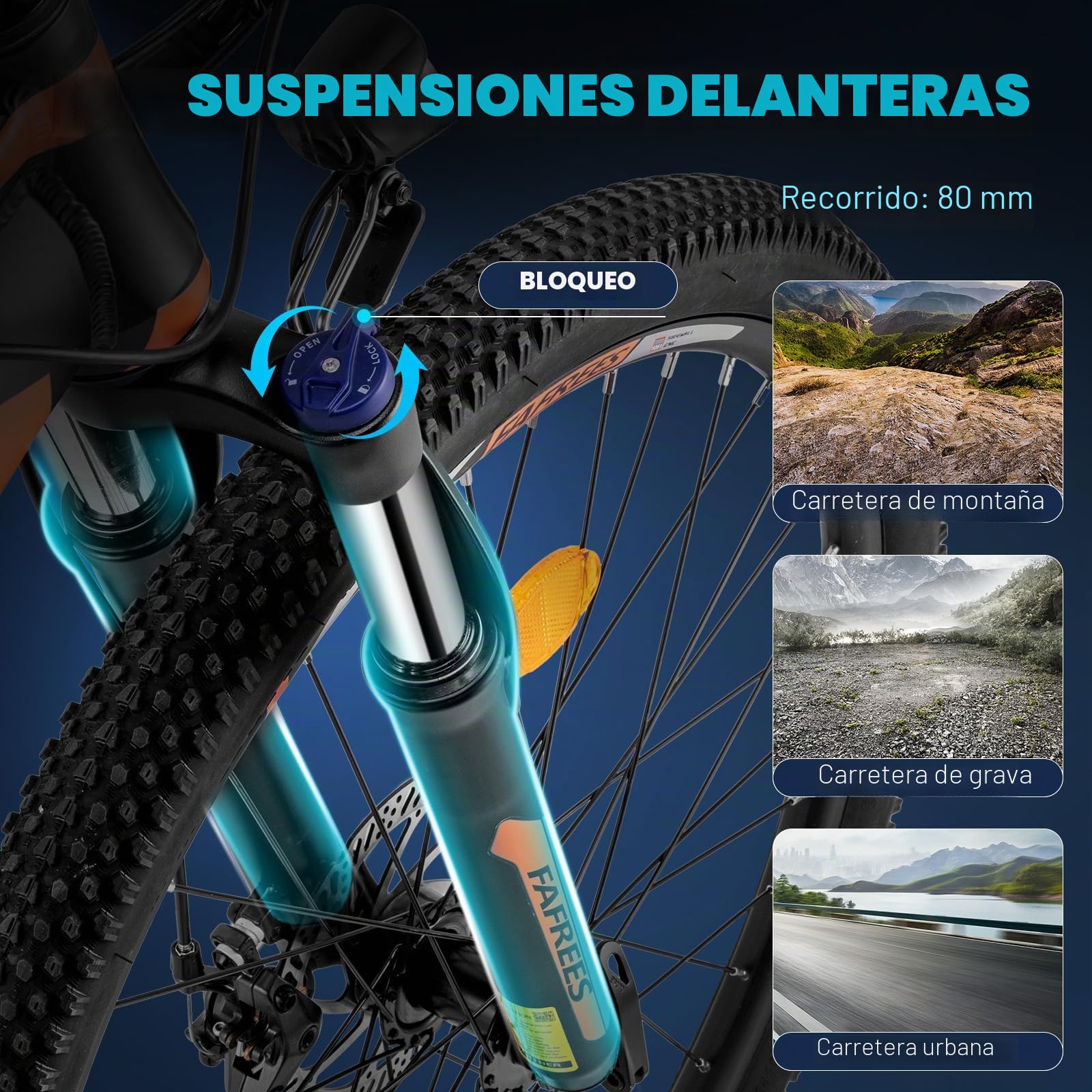 Fafrees Bicicleta eléctrica de 26 pulgadas, para hombre, 21 velocidades, bicicleta de montaña eléctrica, 250 W, motor de 36 V y 13 Ah, bicicleta eléctrica de ciudad para mujer, pedaleo asistido 100 km