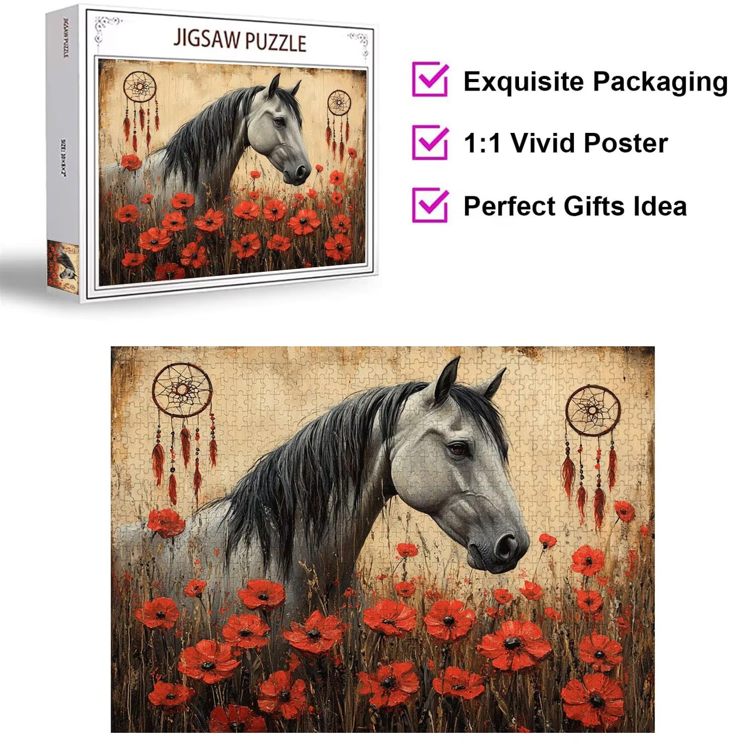 Puzzle 6000 Pieces Animal Puzzle 3D, Adultes Classique Puzzles, n-475