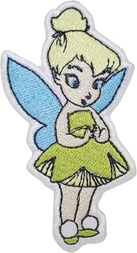 Octory Tinkerbell Iron On Patches for Clothing Saw On/Iron On Embroidered Patch Applique for Jeans, Hats, Bags