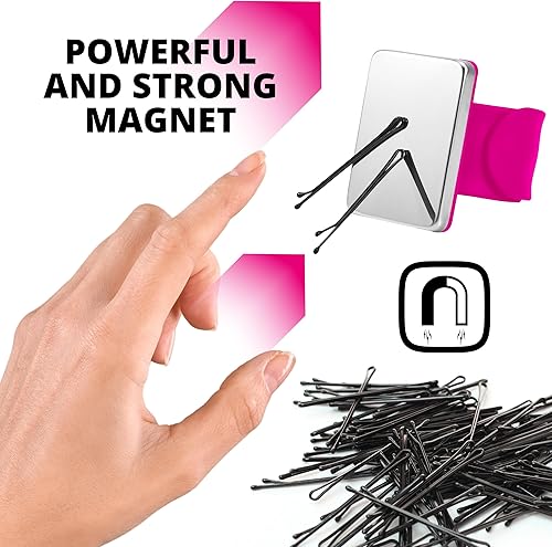 Miniatura 4 de Pulsera magnética para coser, soporte magnético rosa de silicona para el cabello, imanes rosados, pulsera magnética para cabello, pulsera magnética