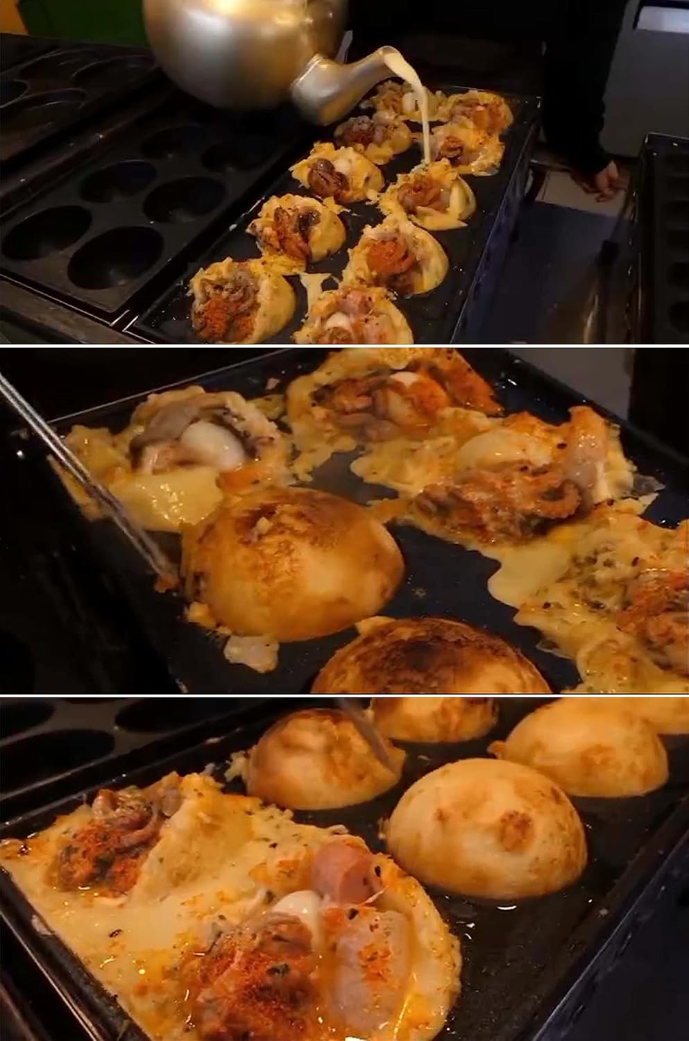 Japan Large Aperture Takoyaki Pan, Cake Mold, Masa Pan, Takoyaki Maker, Nonstick, 0.95kg (7 Hole)