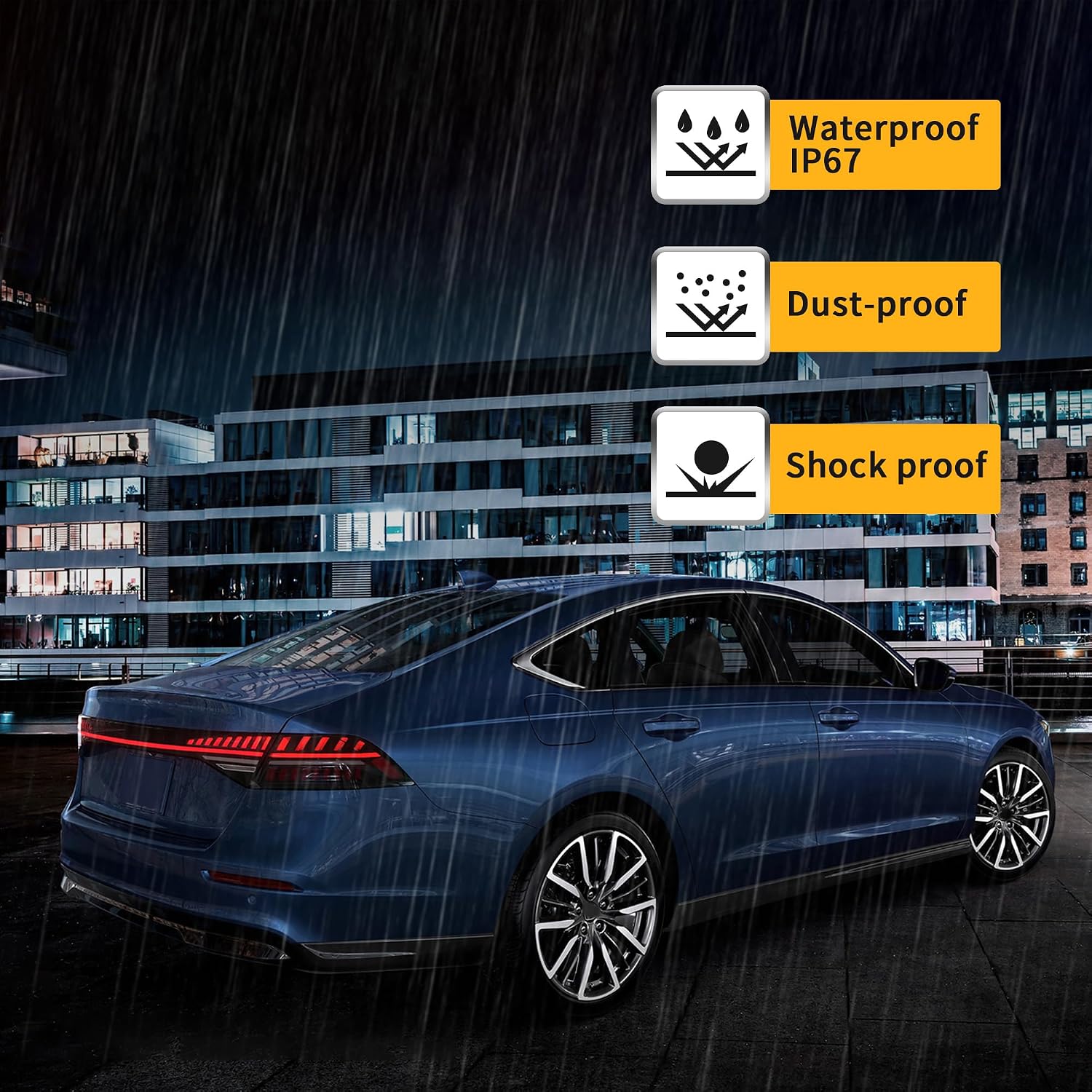 VLAND Led Tail Lights Compatible with 11th Gen Accord 2023-2024 (Eleventh Generation) (Smoke)