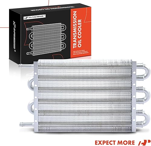Miniatura 8 de A-Premium Enfriador de aceite de transmisión, tubo y aleta universales de aluminio de 6 pasos, remolque de hasta 2,500 libras, kit de enfriador de