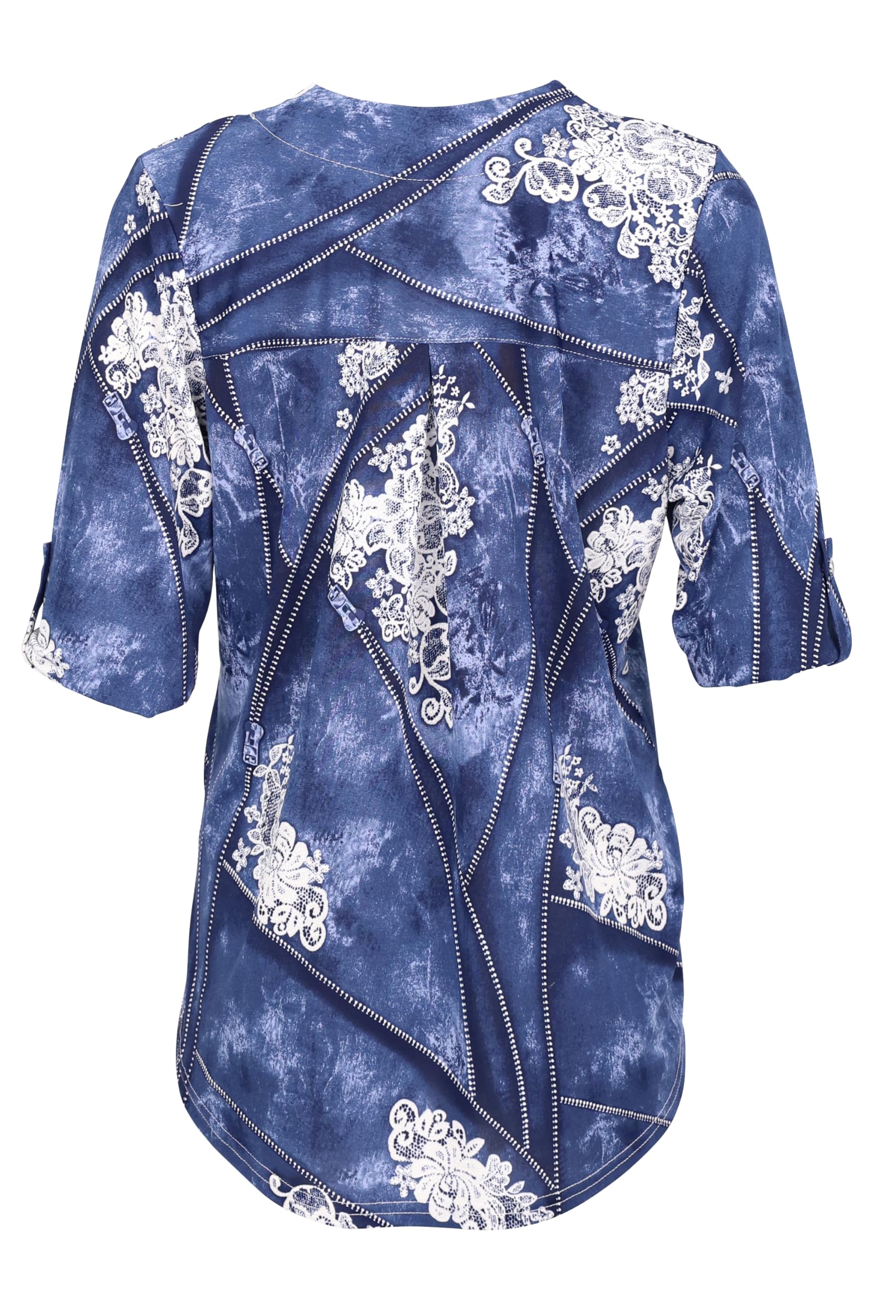 Malito - Damen Schlupfbluse - legere Stretch Bluse - Elegantes Blusenshirt mit 3/4 Arm - Basic Damenbluse 6666