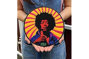 Embroidered Jimi Hendrix Rock Band Inspired Patch (Approx: 28cm)