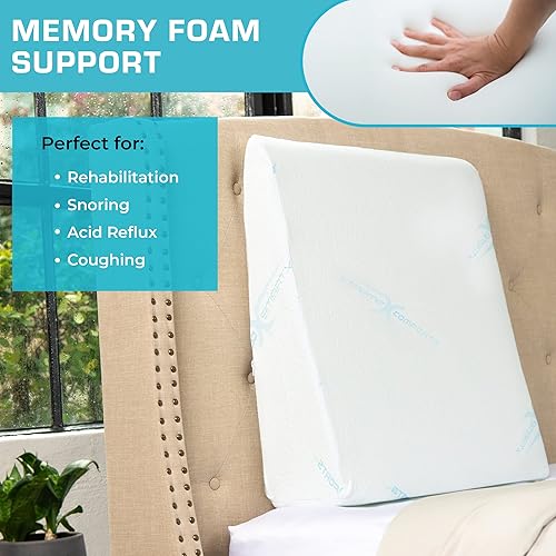 Miniatura 2 de Xtreme Comforts - Almohada de espuma viscoelástica de 7 pulgadas, hipoalergénica, transpirable, funda de bambú lavable, cojín de apoyo elevado,