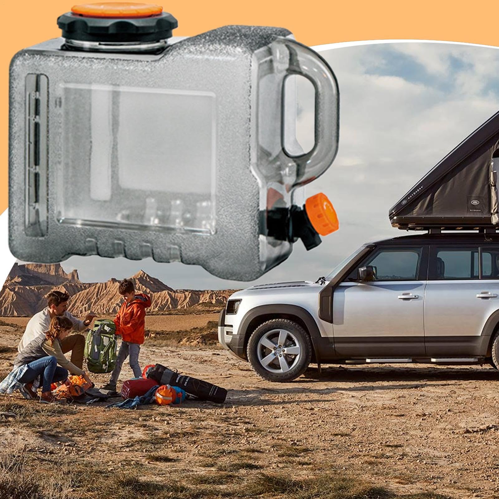 Genérico Tanque de Agua de Camping Ancha, Alimenticio y Resistente al Calor | Contenedor De Agua De Alta Capacidad Grifo ajustable para camping, senderismo, barbacoa, cocina familiar y actividades al