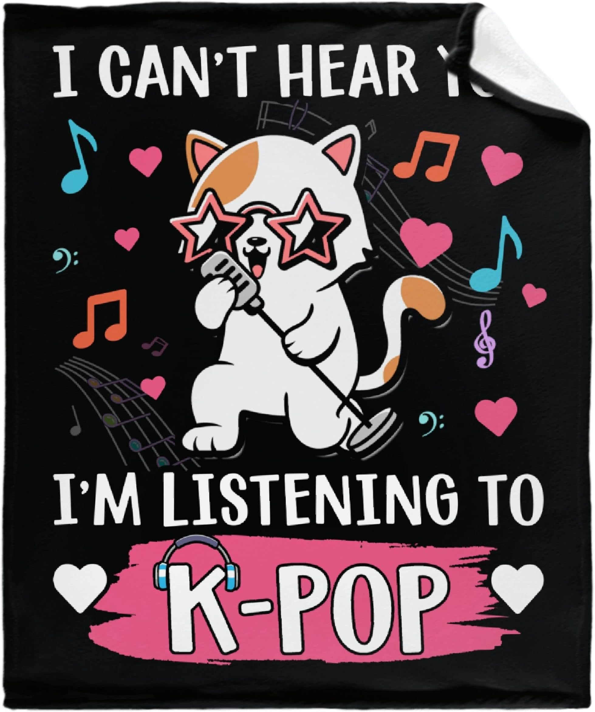 Listing to K-pop Blanket Super Soft Lightweight Throw Comfy Fluffy Quilt for Bed Sofa All Seasons Warm 60"x50" Twin for teen