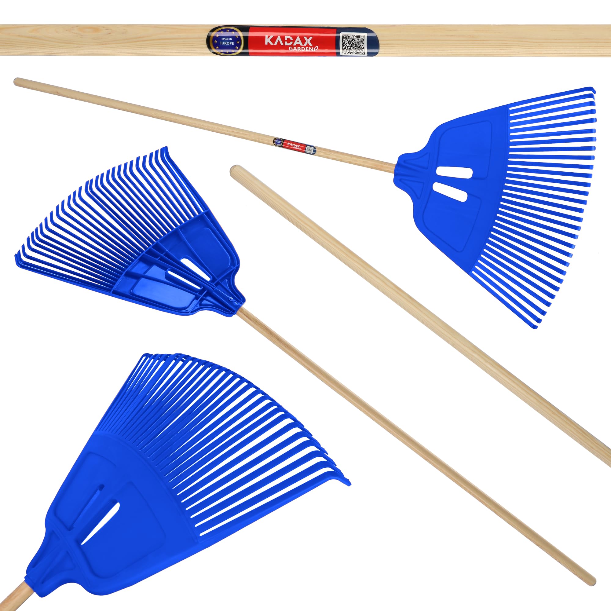 Hendrik Jan Bladhark kunststof met steel 38 cm