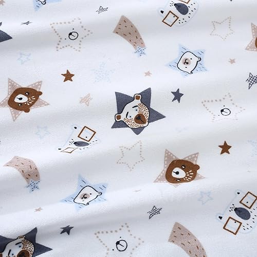 Miniatura 6 de DaysU Mantas de bebé de felpa suave y sedosa para niñas con estampado de animales y puntos elevados relajantes, mantas de cama de doble capa para