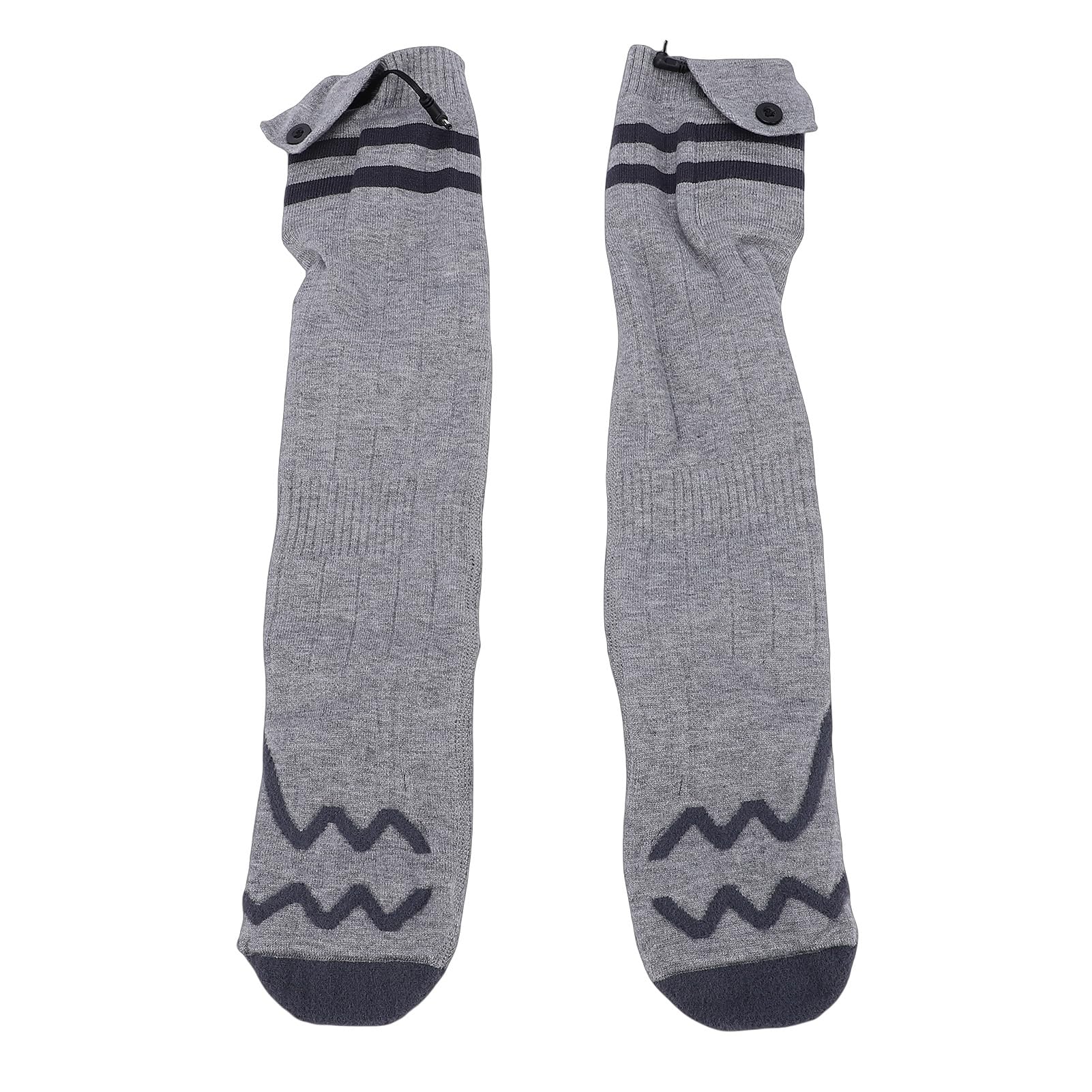 Calcetines Térmicos Lavables A Máquina con Control De Aplicación Medias Calentadoras De Pies Eléctricas para Esquí De Invierno Gris