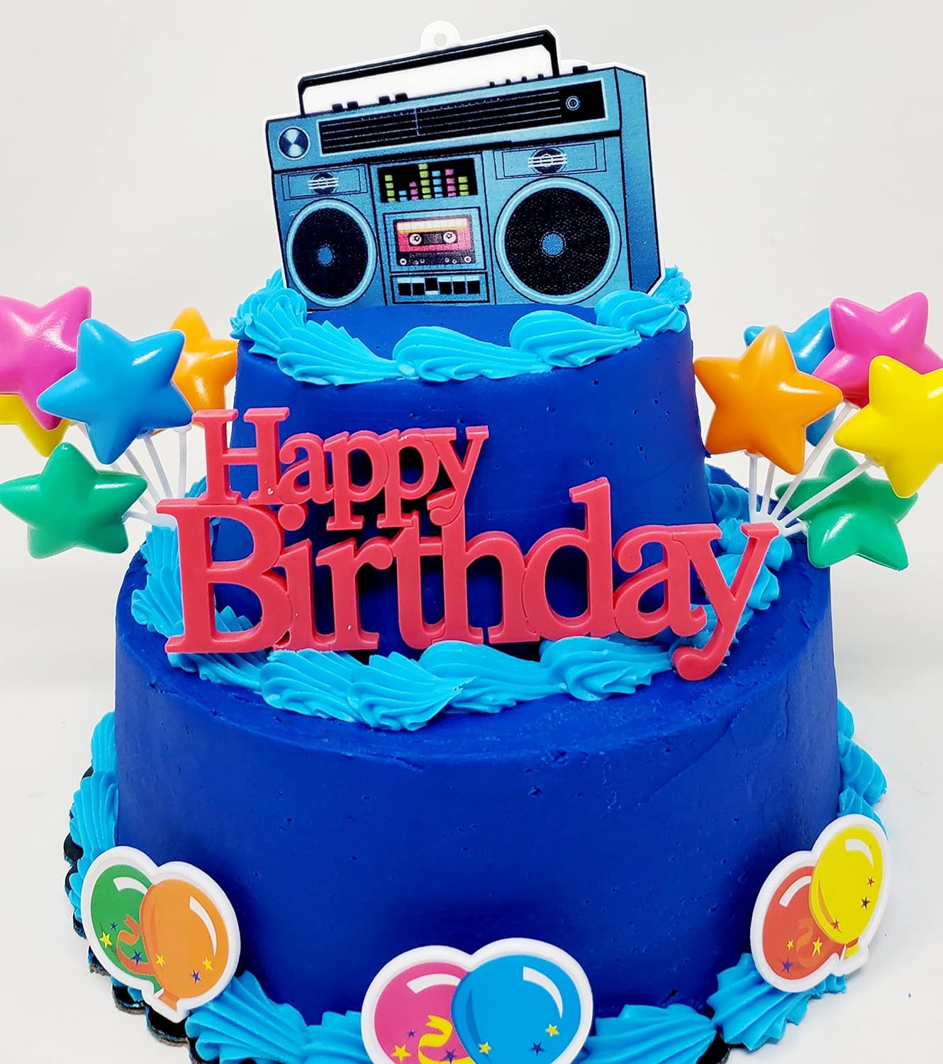 1980's Hip Hop Boombox Birthday Cake Topper (Unique Design) Grocery & Gourmet Food