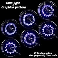 Vista 3 de DAWAY Luz de vástago de válvula de neumático de bicicleta A08 – Luces LED impermeables para rueda de bicicleta, lámpara intermitente de neón que