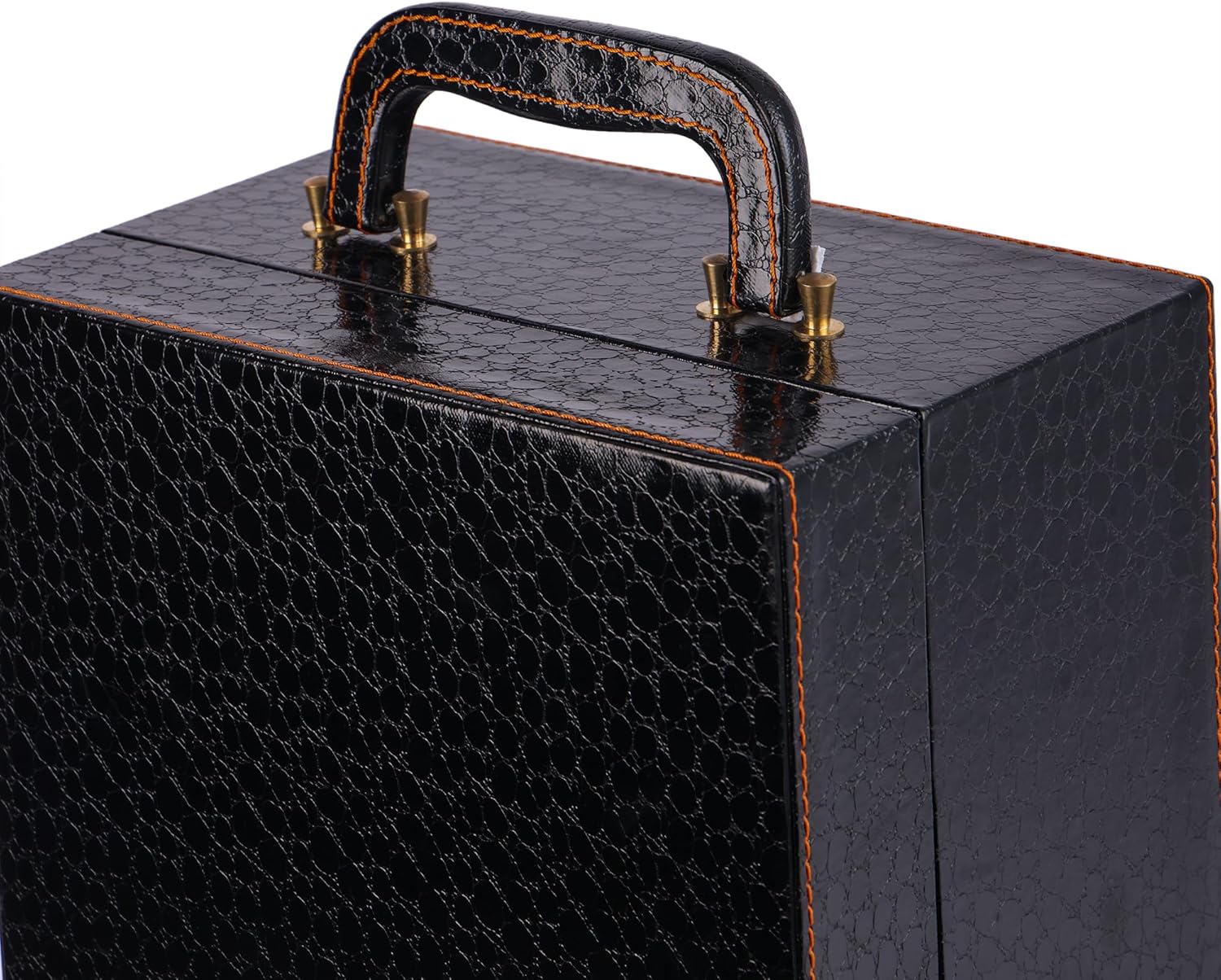 3 Glass Crock Black Portable Travel Bar Set with Whiskey Glasses, Gift to Husband, Leatherette Bar Set, Bar Set Picnic Travel bar Set, Bar Set for car, for Corporate Gift