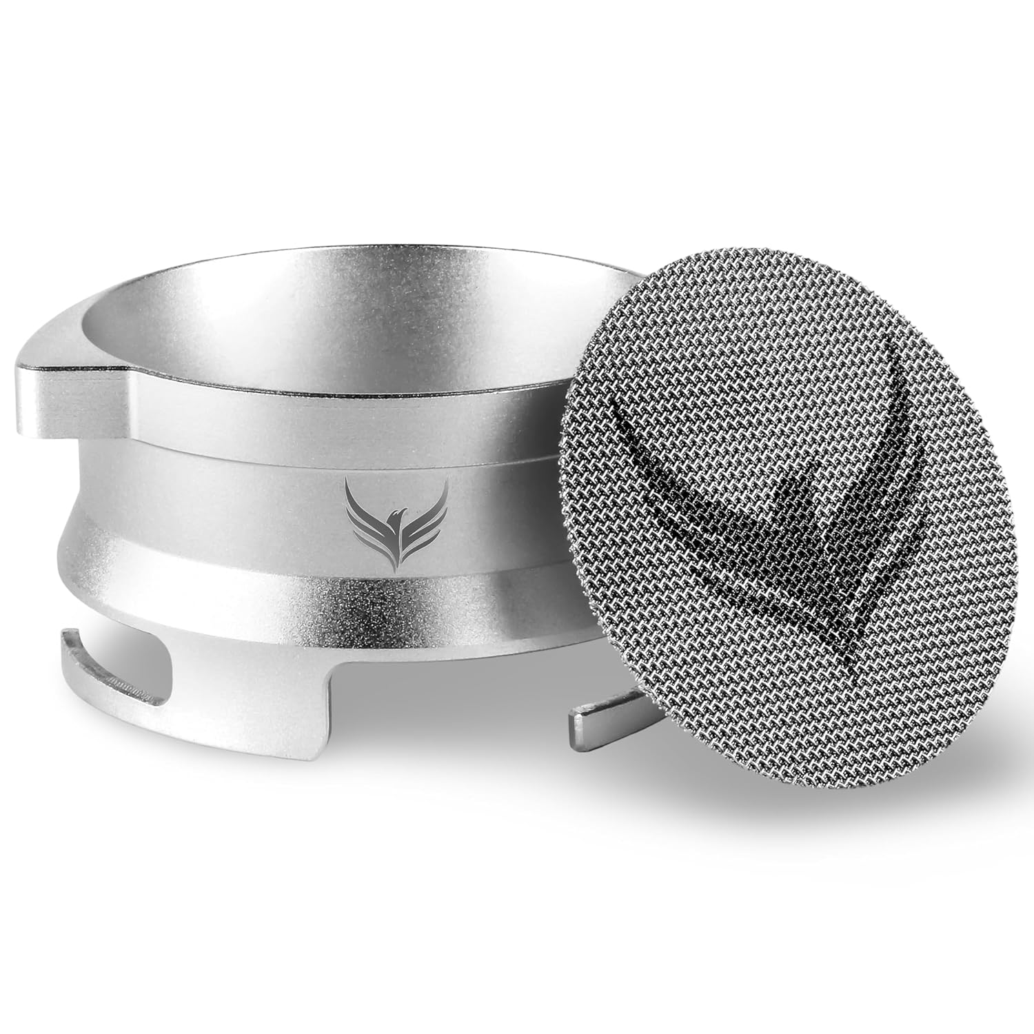 54mm Dosing Funnel Espresso Puck Screen Set KNODOS Grinder Trigger Portafilter Funnel and Filter Compatible with Breville 54mm