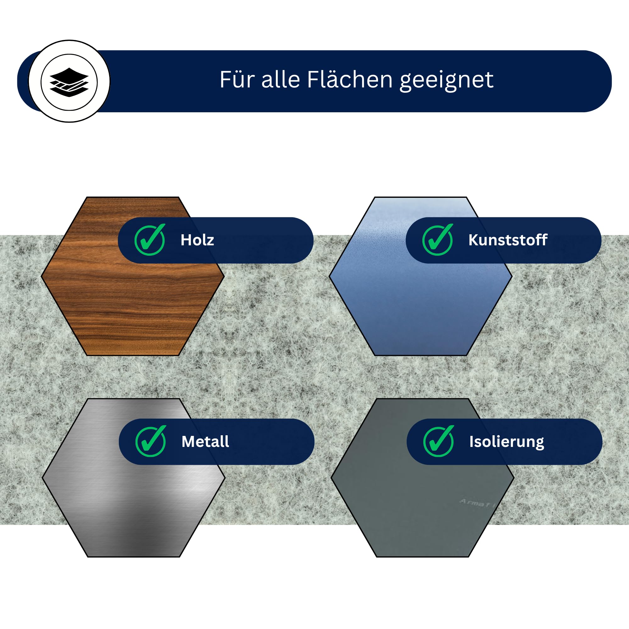 PUNDMANN 4-Wege-Superstretch Carpet Filz 3mm 390g pro m² gerollt für Fahrzeug Innenraum Ausbau Wohnmobil Wohnwagen Camper Caravan KFZ (Silbergrau, 2m² (2m x 1m))