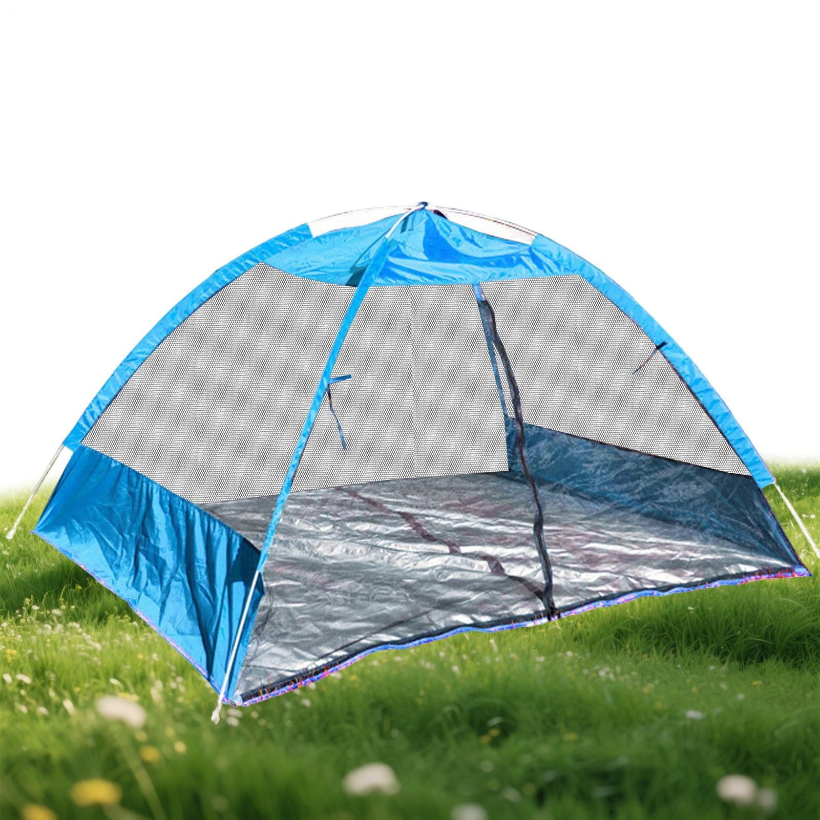 Tenda da spiaggia per tenda da spiaggia | Parasole portatile con protezione UV per 3/4 persone, per vacanze estive, patio, viaggi, esterni, famiglia