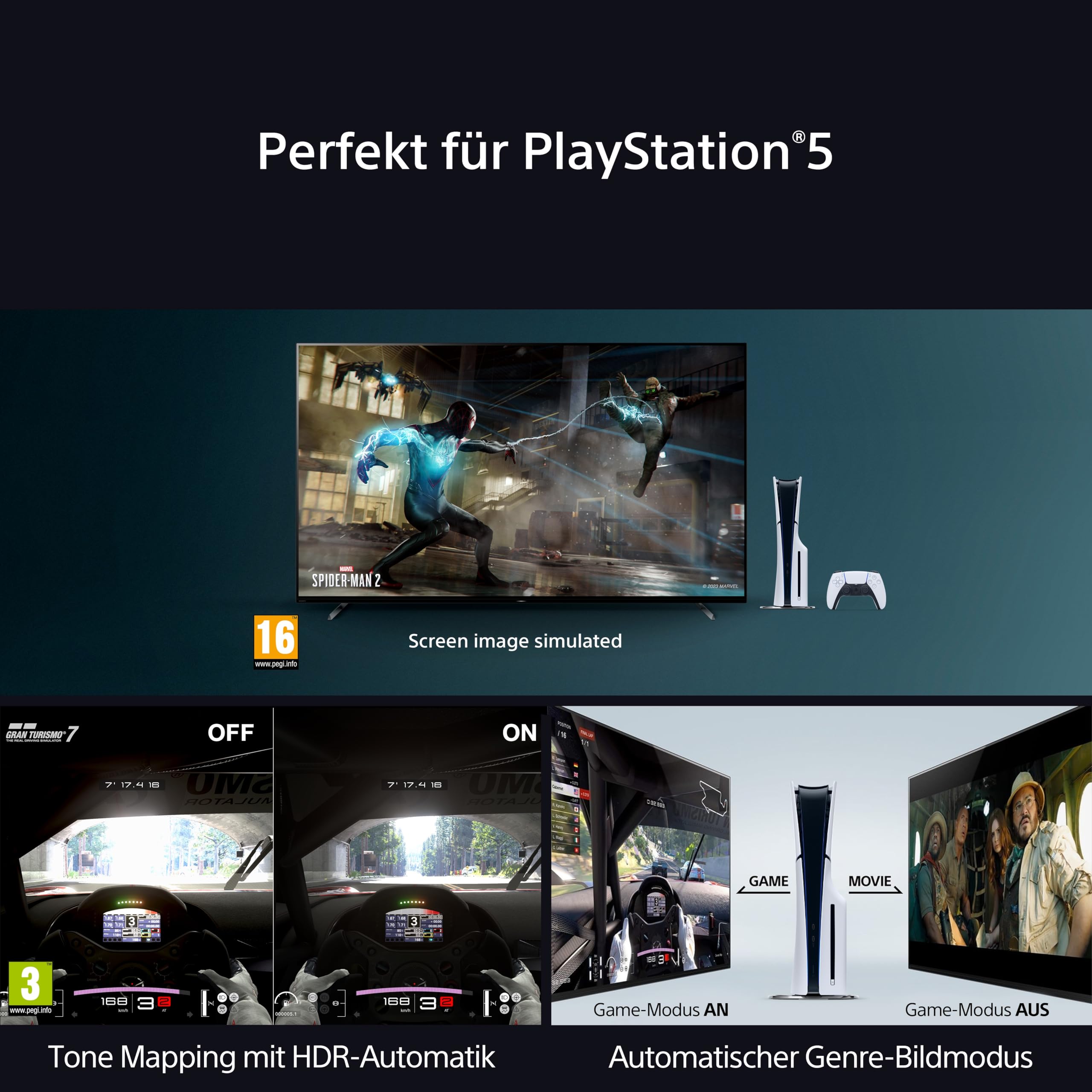 Sony BRAVIA 9 QLED (XR l Mini LED) 75 Zoll 4K HDR Google Smart TV (2024) | Gaming-Funktionen, IMAX Erweitert, Dolby Vision Atmos, Chromecast, AirPlay, 120Hz K75R90 [Energieklasse D]