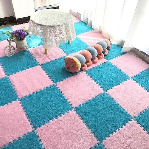 Miniatura 7 de 12 alfombrillas de juego de rompecabezas de azulejos entrelazadas de espuma EVA suave, alfombrillas protectoras para el suelo para la habitación de