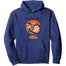 Street Fighter Ryu vs Ken Japanese Graphic Art Retro Gaming Pullover Hoodie