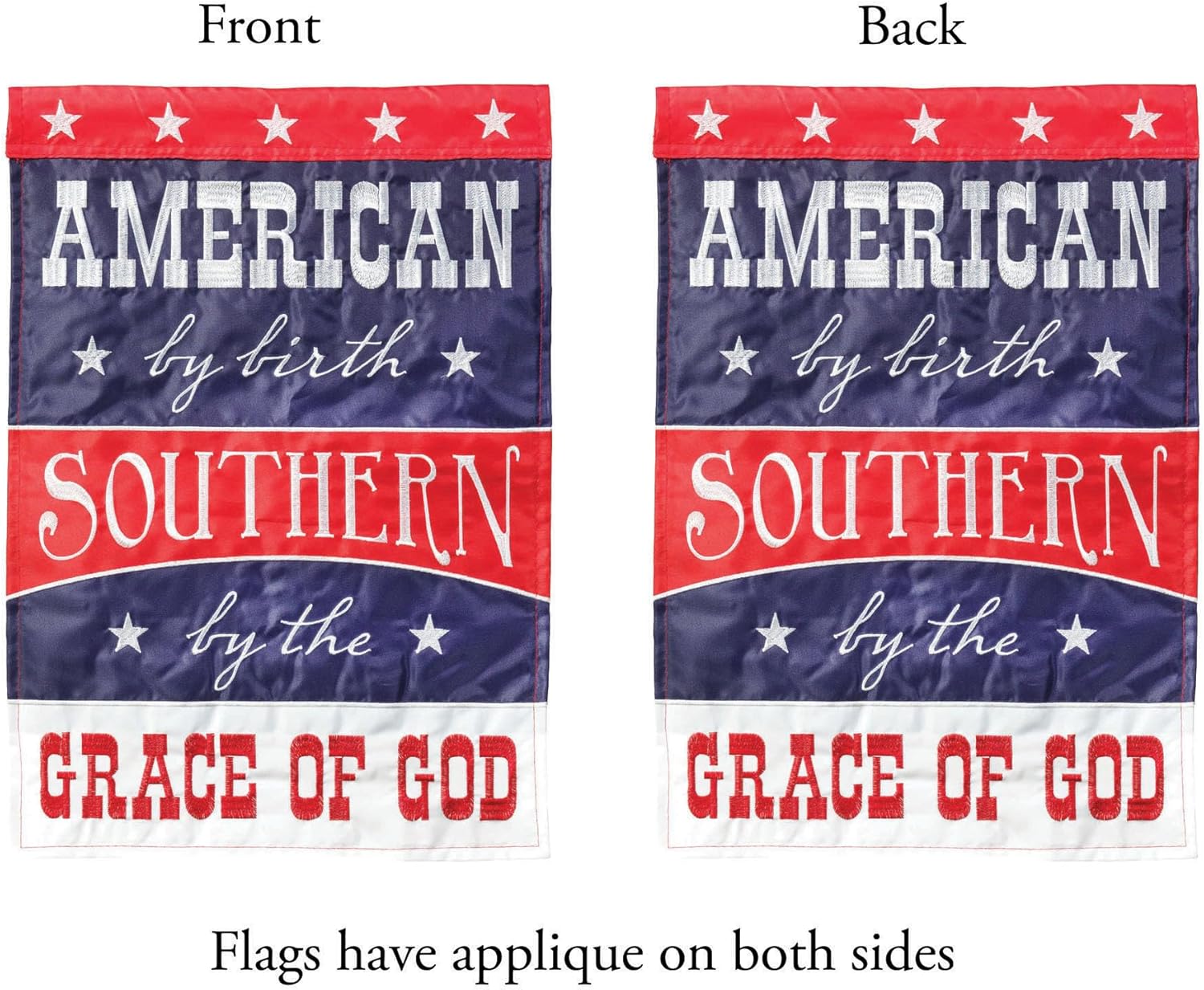 Magnolia Garden American by Birth Southern by God 29 x 42 Inch Polyester Garden Flag