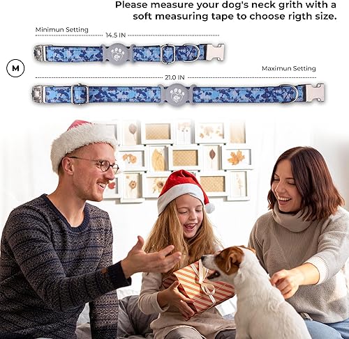 Miniatura 7 de Collar para perro Airtag, soporte impermeable para Airtag, collar de perro Apple Airtag, collar de perro resistente, ajustable, suave y reflectante