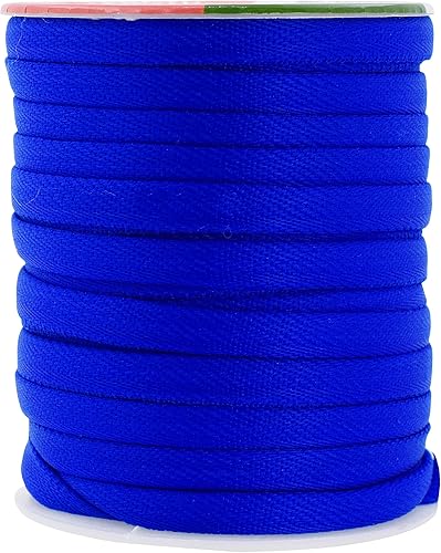Mandala Crafts Cordón de soldadura de algodón de poliéster azul real para tapicería, cordón de ribete de tubería de costura  20 yardas de  pulgadas
