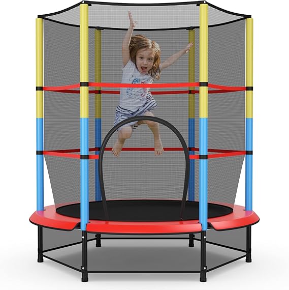 Giantex 55" Kids Trampoline with Safety Enclosure Net