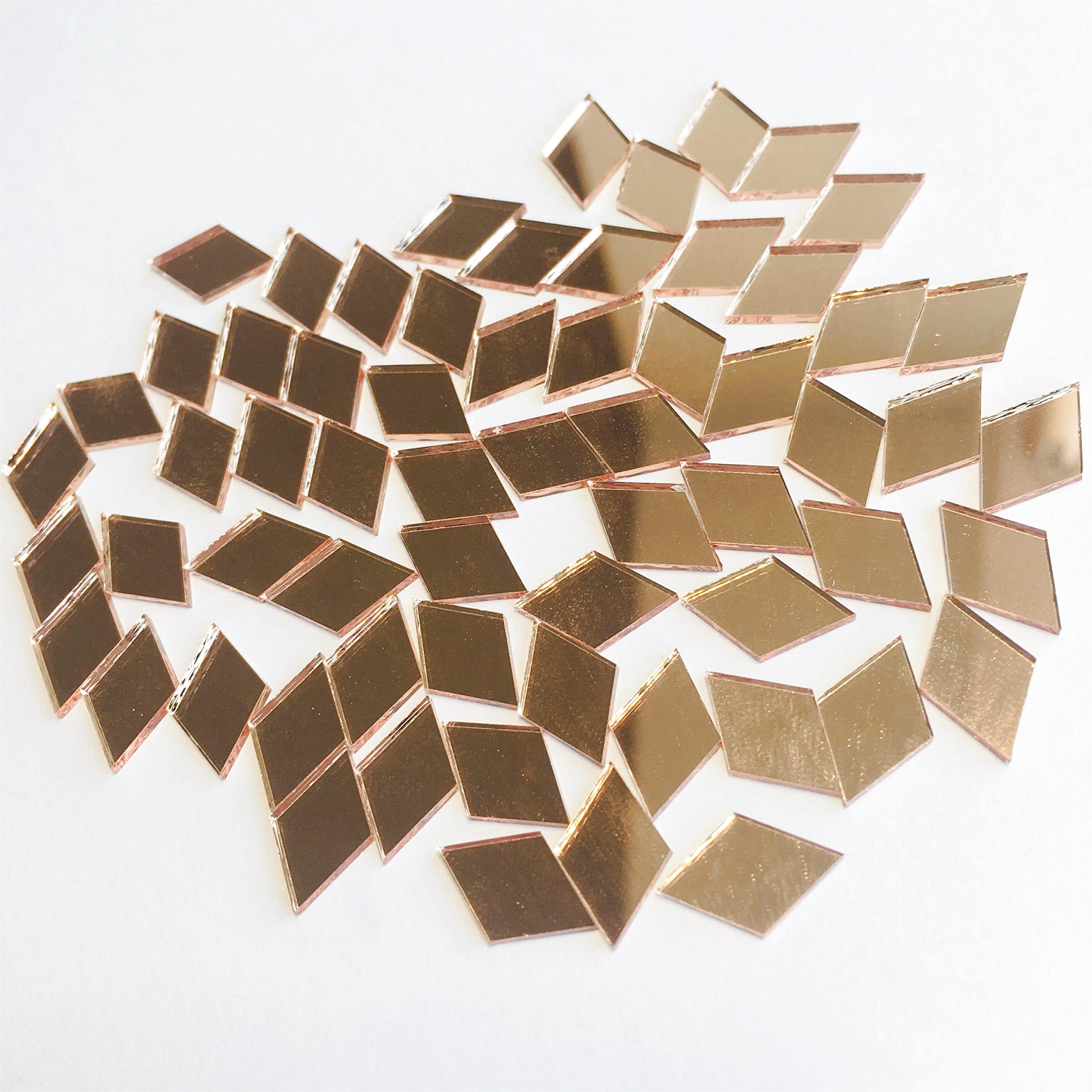 Carreaux de mosaïque diamant or rose pour créer votre boule disco et miroir tendance