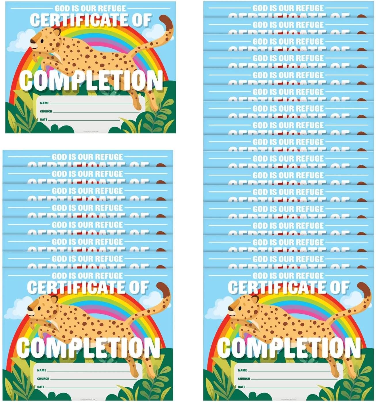 11" x 8 1/2" Rainforest VBS 2026 Certificates of Completion - 25 Pc.